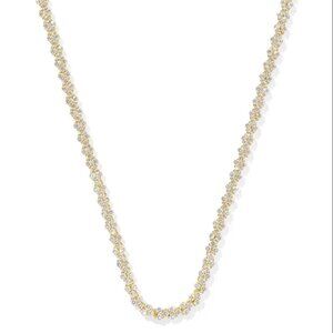 Kendra Scott Emery Gold Tennis Necklace in White Crystal New - Birthday Gift
